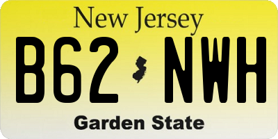 NJ license plate B62NWH