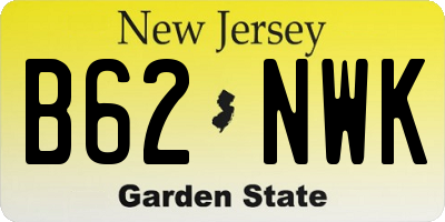NJ license plate B62NWK