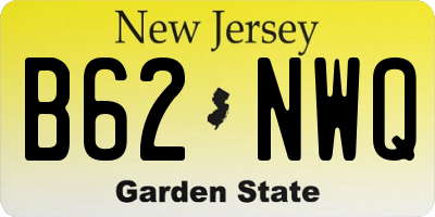 NJ license plate B62NWQ
