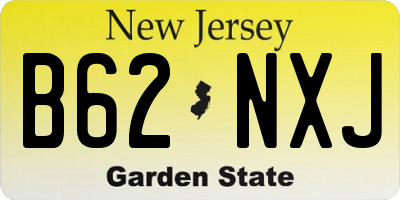 NJ license plate B62NXJ