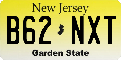 NJ license plate B62NXT