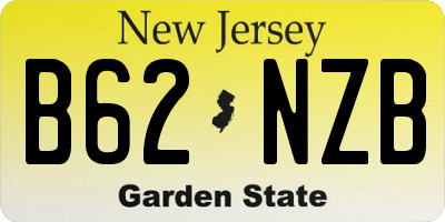 NJ license plate B62NZB