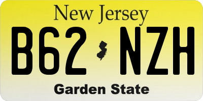 NJ license plate B62NZH