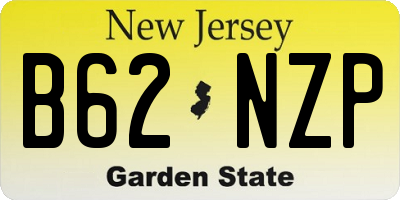 NJ license plate B62NZP