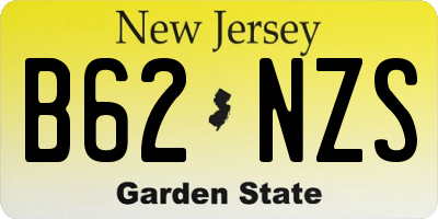NJ license plate B62NZS