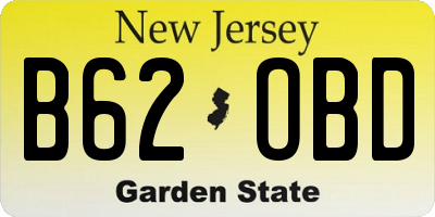 NJ license plate B62OBD