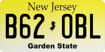 NJ license plate B62OBL