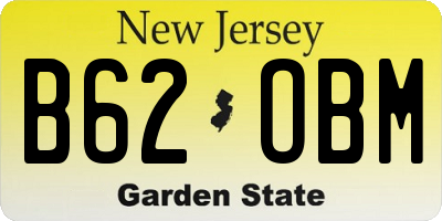 NJ license plate B62OBM