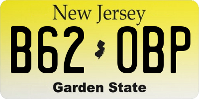 NJ license plate B62OBP