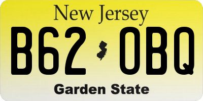 NJ license plate B62OBQ