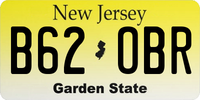 NJ license plate B62OBR