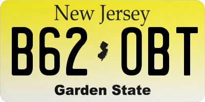 NJ license plate B62OBT