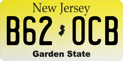 NJ license plate B62OCB