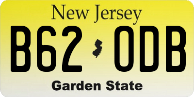 NJ license plate B62ODB