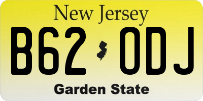 NJ license plate B62ODJ