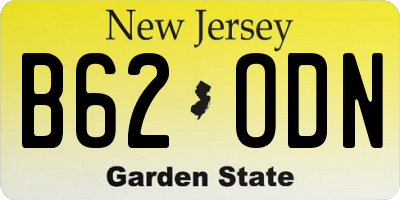 NJ license plate B62ODN