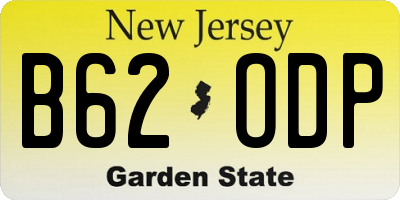 NJ license plate B62ODP