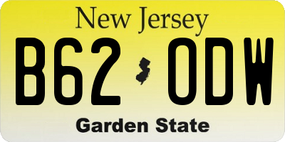 NJ license plate B62ODW