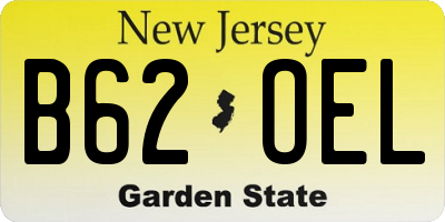NJ license plate B62OEL