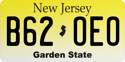 NJ license plate B62OEO