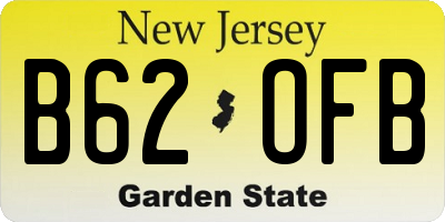 NJ license plate B62OFB