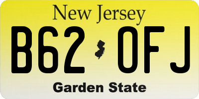 NJ license plate B62OFJ