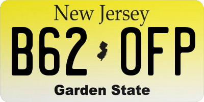 NJ license plate B62OFP