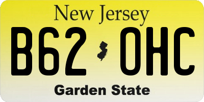 NJ license plate B62OHC