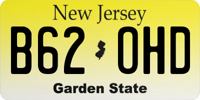 NJ license plate B62OHD