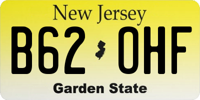 NJ license plate B62OHF