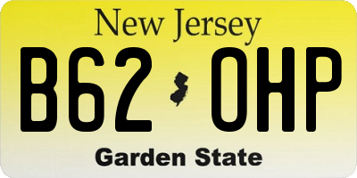 NJ license plate B62OHP