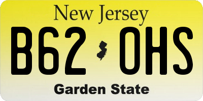 NJ license plate B62OHS