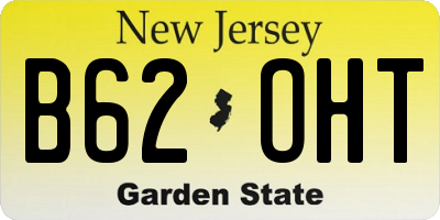 NJ license plate B62OHT