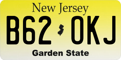 NJ license plate B62OKJ