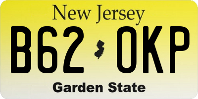 NJ license plate B62OKP