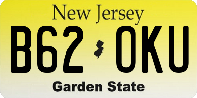 NJ license plate B62OKU