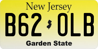 NJ license plate B62OLB