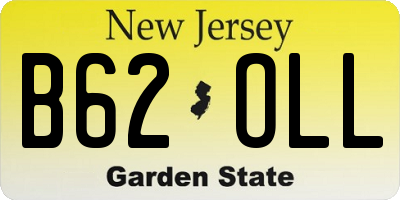NJ license plate B62OLL