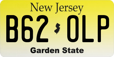 NJ license plate B62OLP