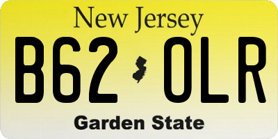 NJ license plate B62OLR