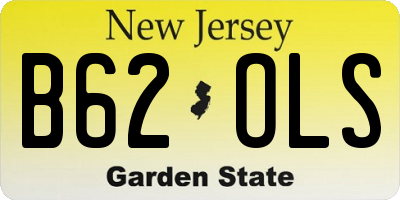 NJ license plate B62OLS