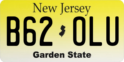 NJ license plate B62OLU