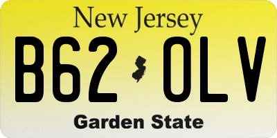 NJ license plate B62OLV