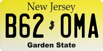 NJ license plate B62OMA
