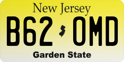 NJ license plate B62OMD
