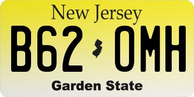 NJ license plate B62OMH