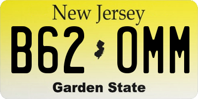 NJ license plate B62OMM