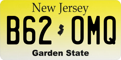 NJ license plate B62OMQ