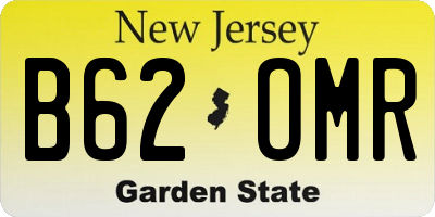 NJ license plate B62OMR