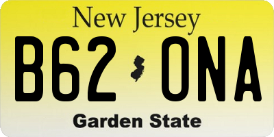 NJ license plate B62ONA
